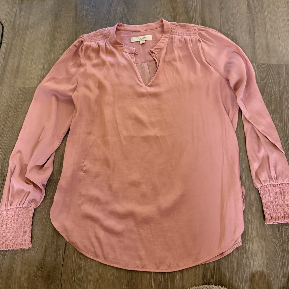 LOFT Women's Blush Pink Blouse